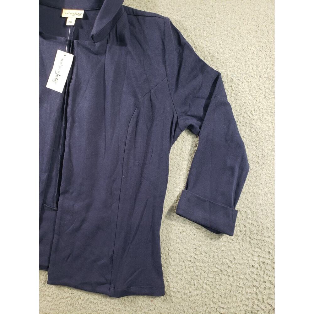 Maison Jules Blazer Women's Large Blue Professional Workwear Jacket Stretch NWT - Picture 3 of 11